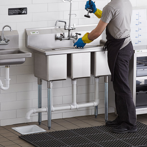 Proper Use of Sinks in Large Food Production Kitchens